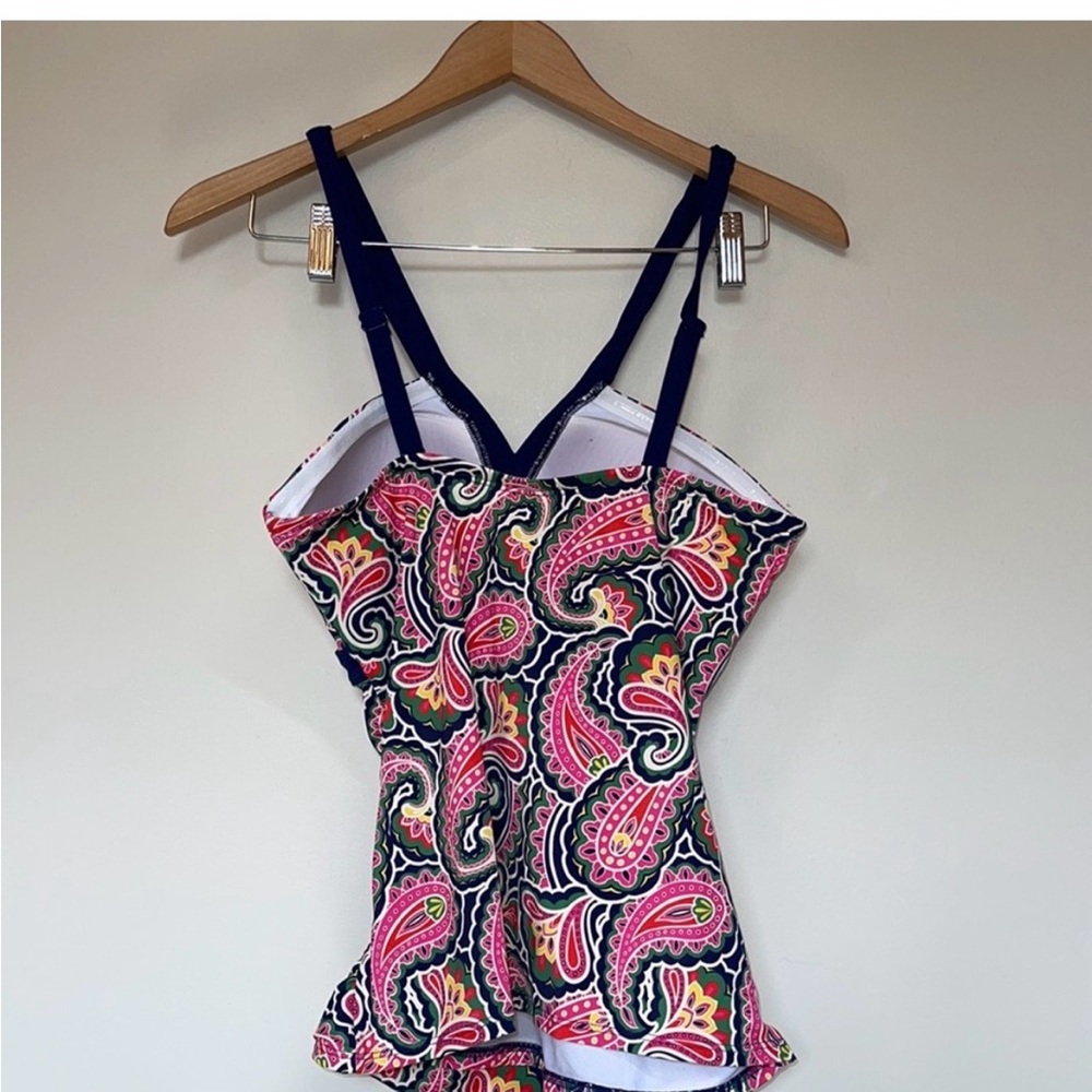 Boden Pink & Navy Paisley swimsuit - Picture 2 of 5